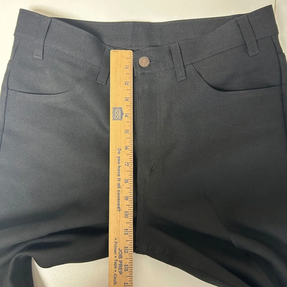 Levi's 517 Action Slacks Mens 33x32 Black Straight Leg Vintage Trousers 90s